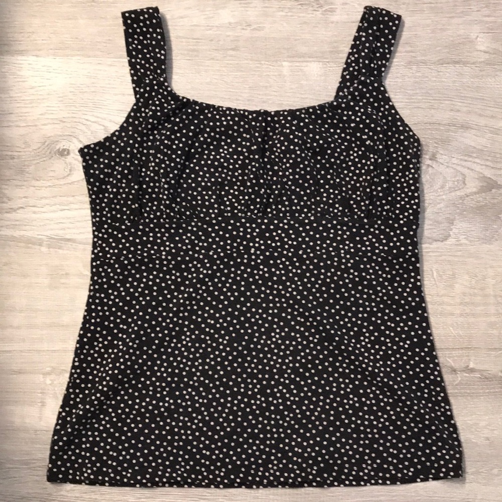 Ann Taylor black and white tank